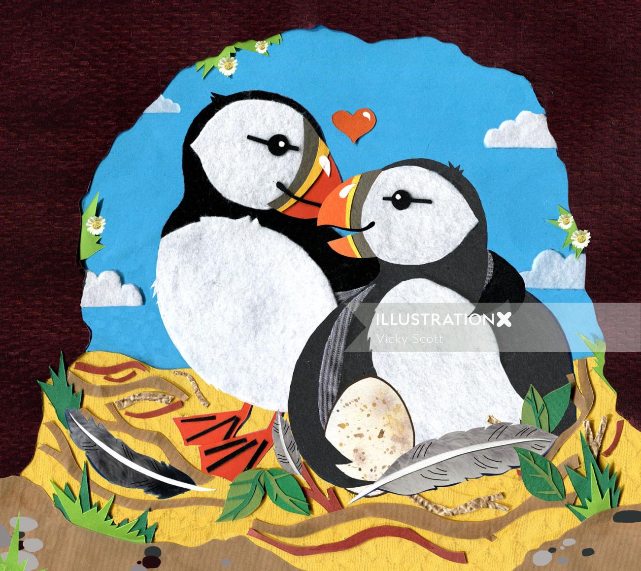 puffins, birds, egg, baby bird, family, kids, childrens, story, feathers