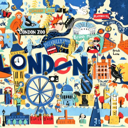 Fun filled illustrated map of London