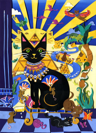Ilustração inspirada no Antigo Egito