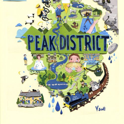 Graphic design of Peak District Map