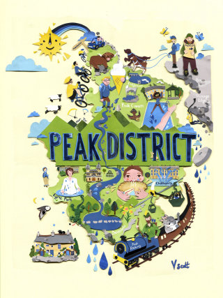 Un mapa lleno de diversión del Peak District