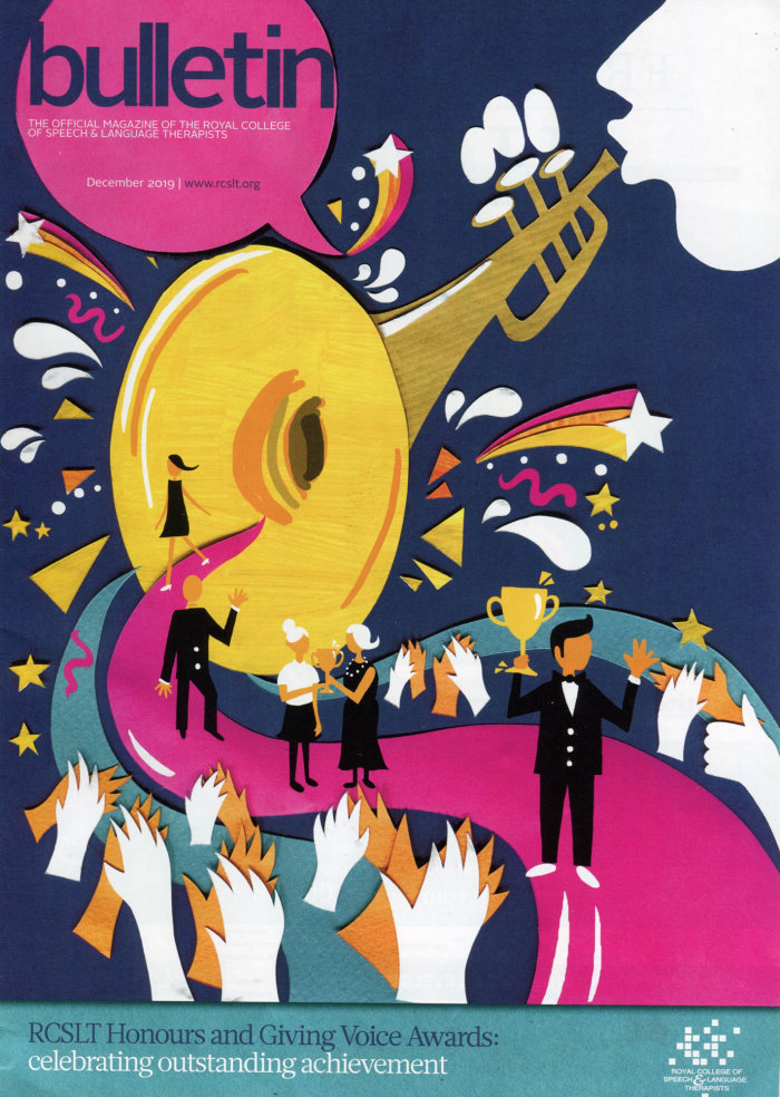 Design de capa especial da Bulletin Magazine da temporada de prêmios