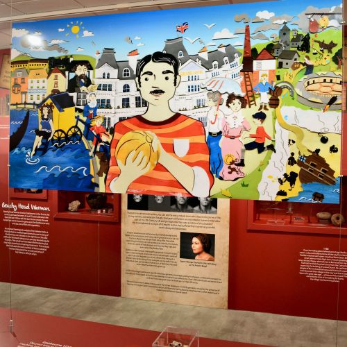 The mural depicts Victorian Eastbourne's football history
