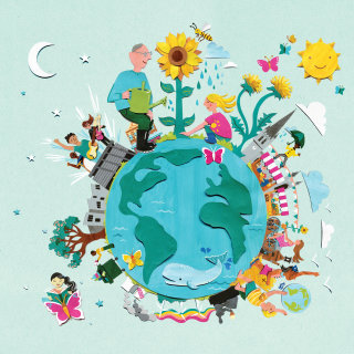 Design de cartaz do festival ambiental
