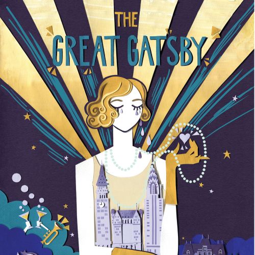 Paper sculpture illustration of The Great Gatsby - Daisy character