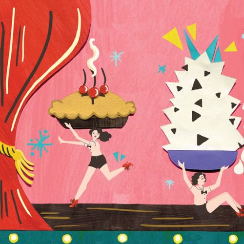 chef, desserts, dancing, cooking, 1950's, theatre, dancing girls