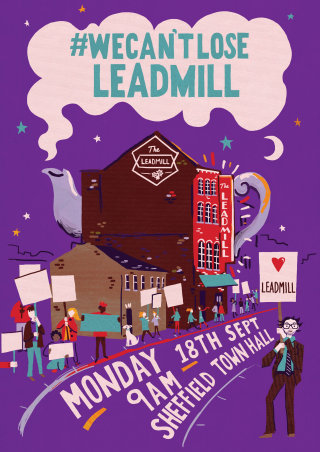 Arte del cartel del lugar Leadmill de Sheffield