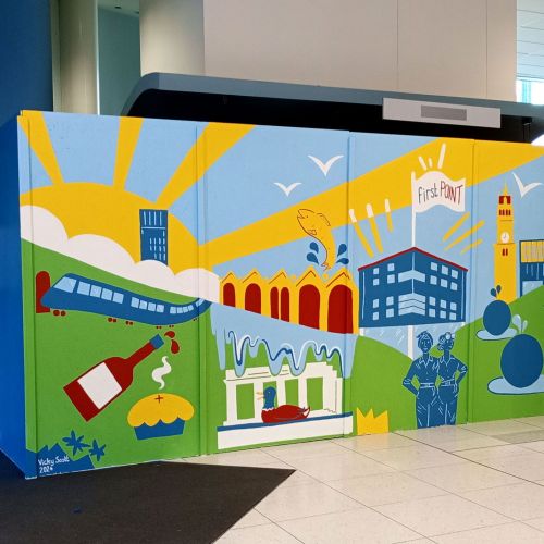 Mural design created for Howden House and sponsored by VINCI facilities