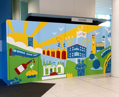 Mural design created for Howden House and sponsored by VINCI facilities