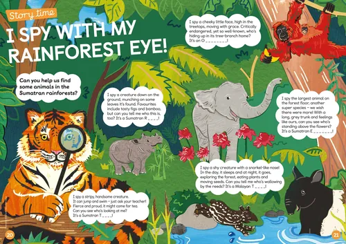 Collage of exotic animals from the Sumatran rainforest