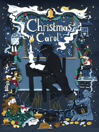 A Christmas Carol book cover illustration