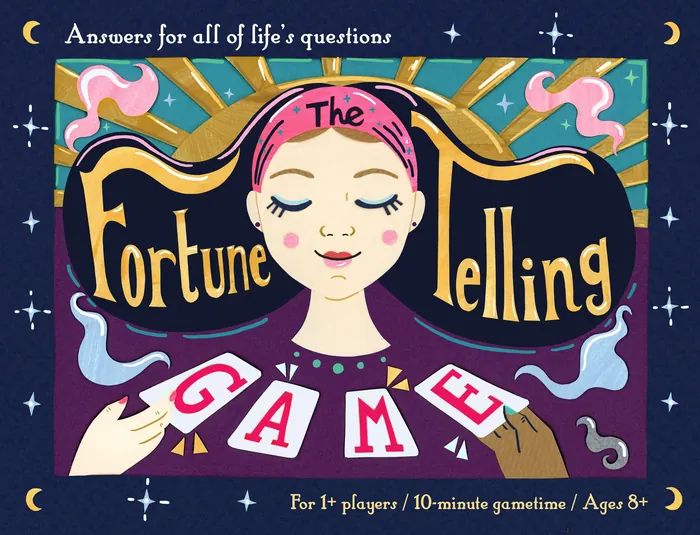 Box cover design for a fun Fortune Telling Game for kids