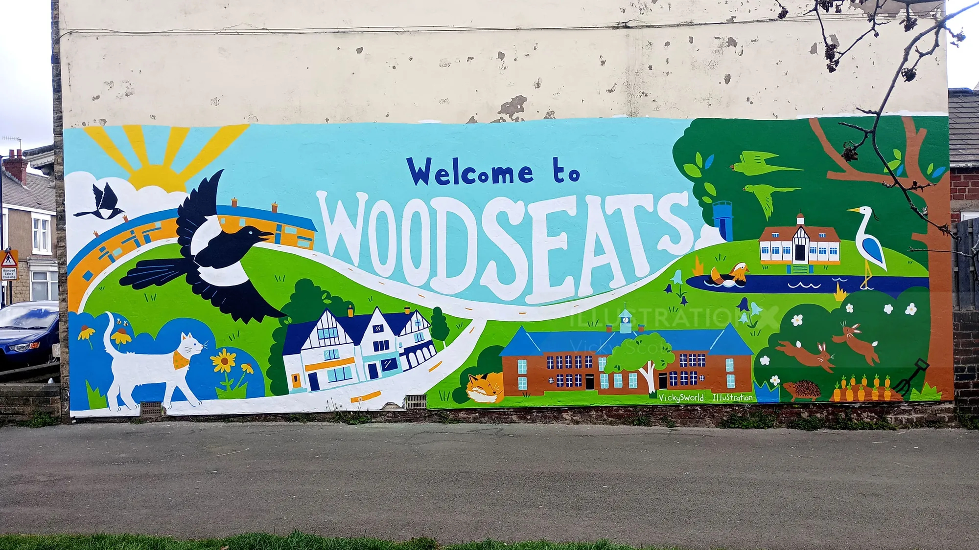 Community art project for This is Woodseats with animals and local themes