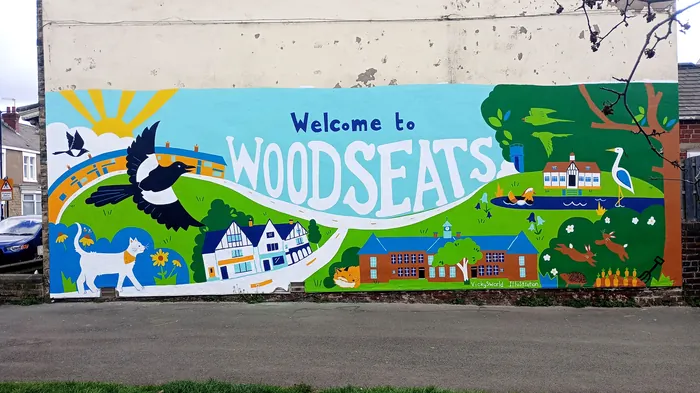 Community art project for This is Woodseats with animals and local themes