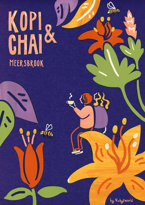 Ilustración Vicky Scott para la cafetería Kopi & Chai de Sheffield.