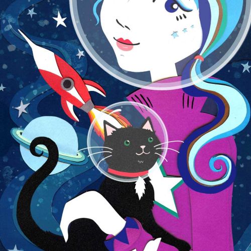 Space theme illustration by Vicky Scott