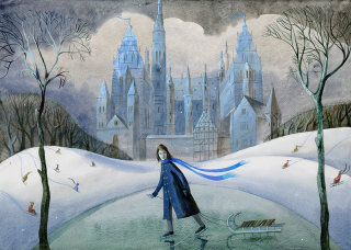 The snow queen children book graphic design