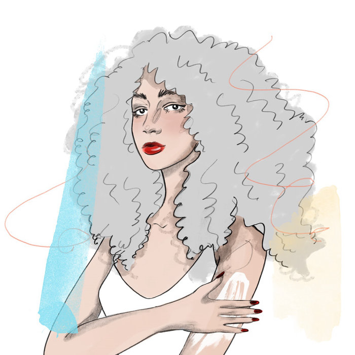 Fashion curly hairy girl