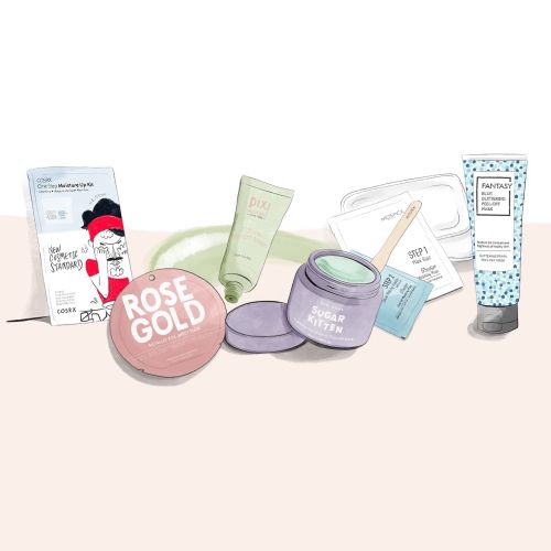 Skincare beauty products illustration