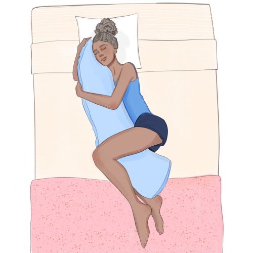 People woman sleeping on bed
