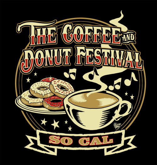 The coffee and donut festival so cal typography 