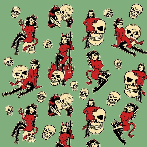 Comic illustration of cat women 
