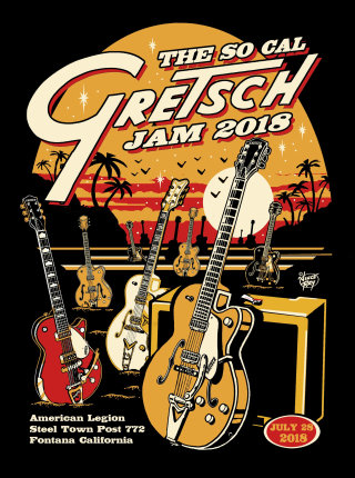 所谓的 Gretsch jam 2020 海报设计