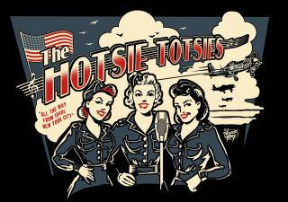 Diseño de portada del álbum musical de The Hotsie Totsies.