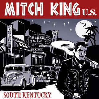 Mitch King com ilustração retrô 