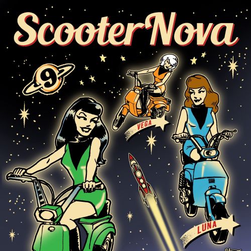 Pop art of scooter nova 