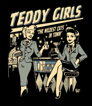 Poster design of teddy girls 