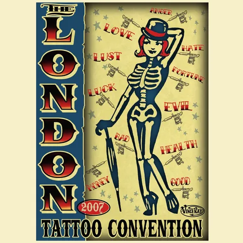 Woman with skelton tattoo
