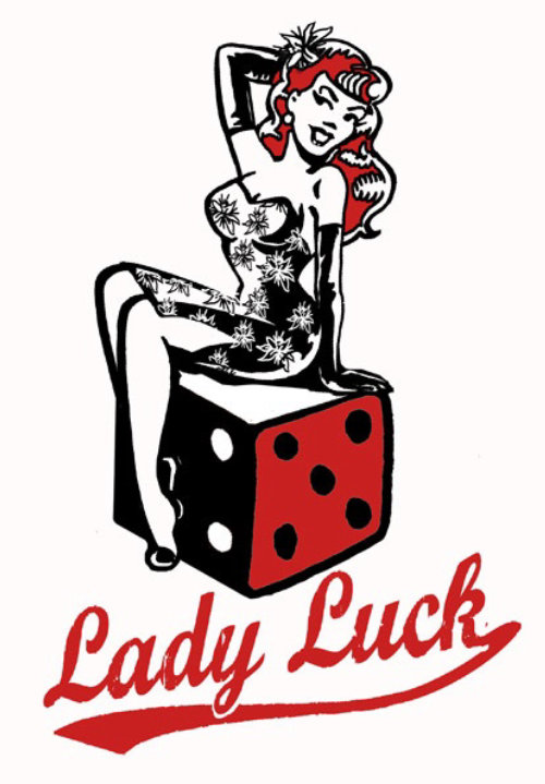 Pop illustration of lady luck 