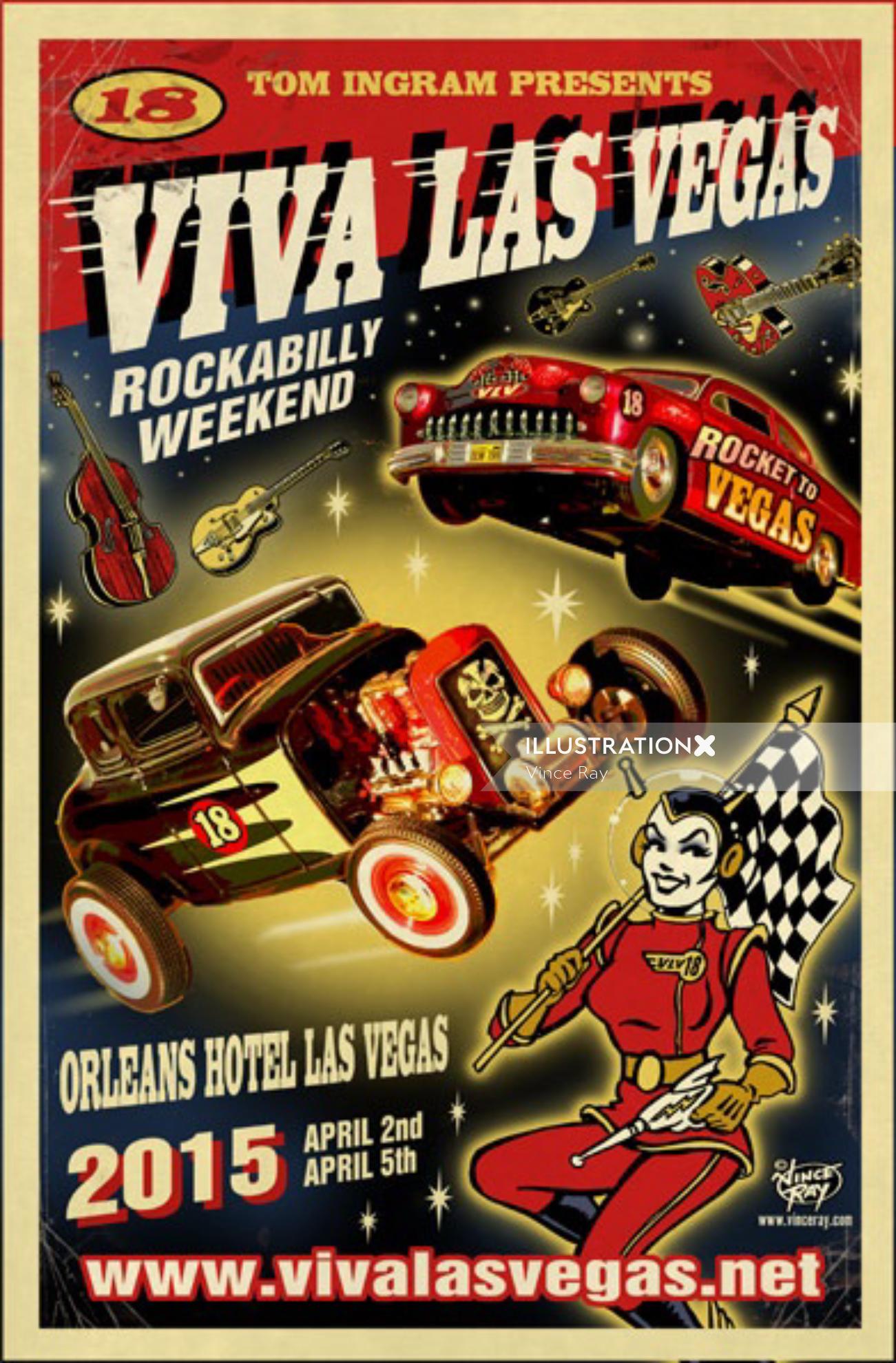 Poster design of viva las Vegas 