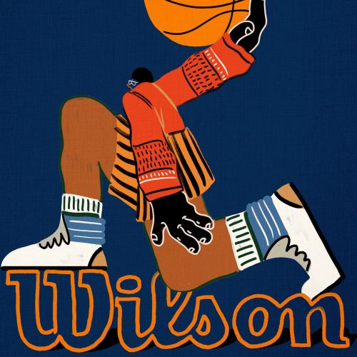 Cartoon illustration of Wilson Chandler, American basketball player