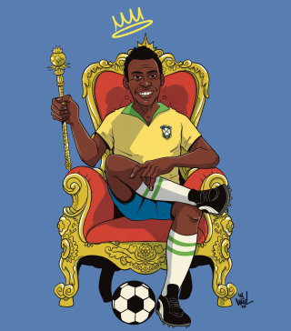 Personaje de dibujos animados del Rey Pelé