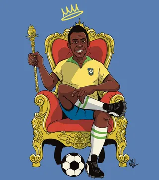 Cartoon character of King Pelé