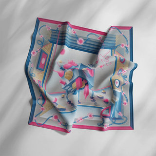 Animation gif d'un foulard en soie