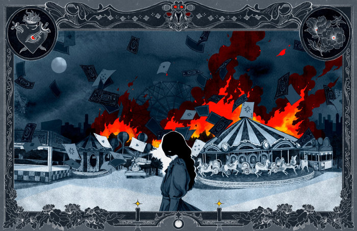 受爱丽丝·霍夫曼的《火焰》小说启发的数字绘画