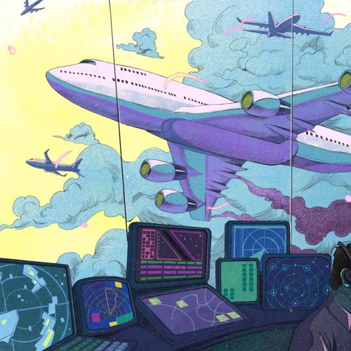 Painting portrays air-traffic controller crisis