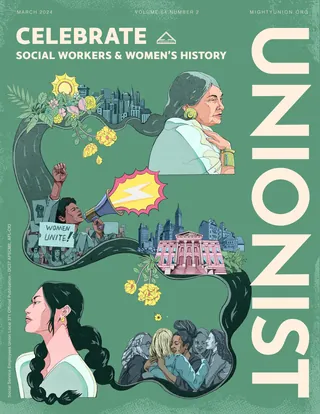 Illustration celebrating social workers and women's history