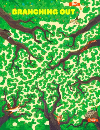 Tree canopy maze adventure in Highlights for Children