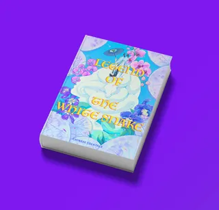Book cover of Legend of the White Snake with floral and snake design