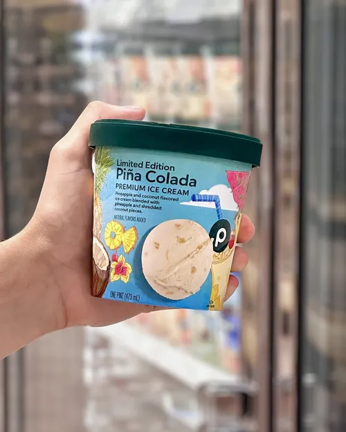 Illustration of Pina Colada ice cream packaging by Weston Wei