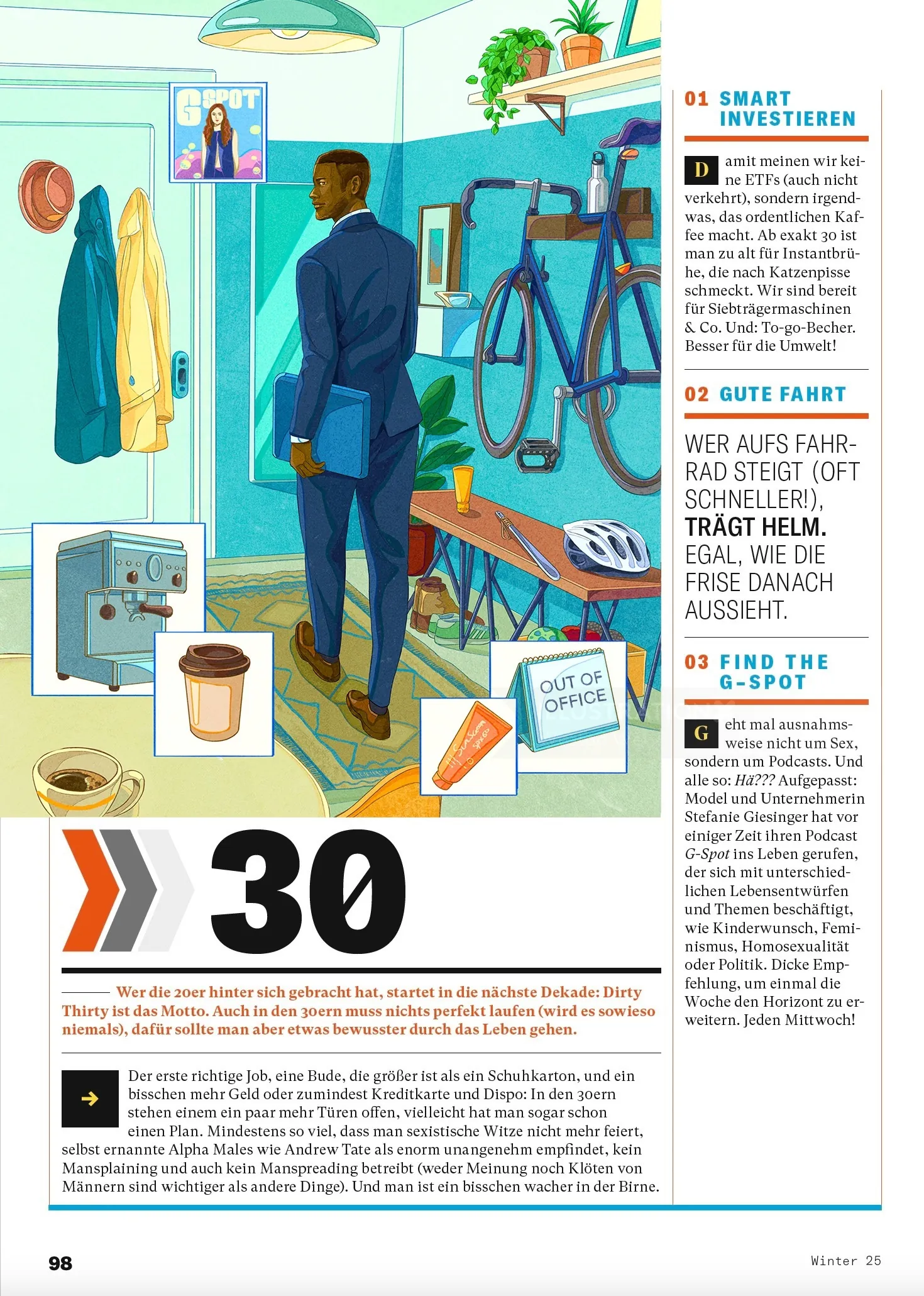 Illustrierter Esquire Germany Lifestyle-Guide von Weston Wei