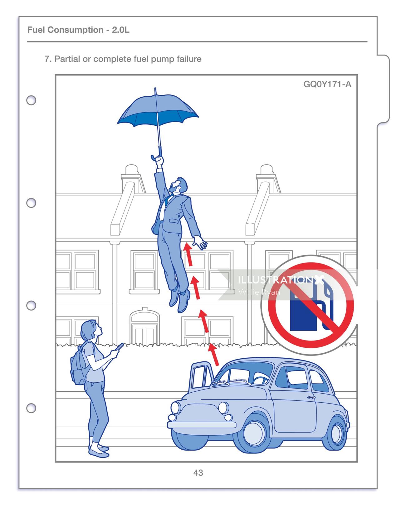 Commuting By Umbrella business graphic
