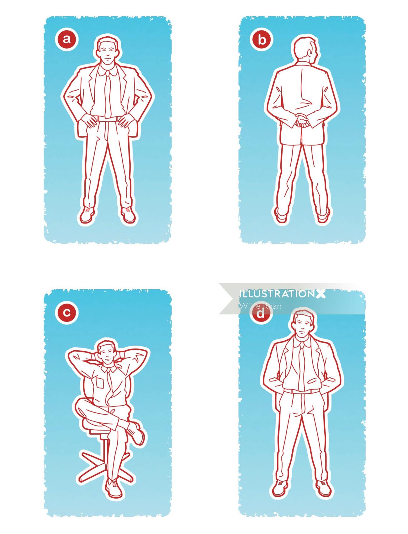 How to wear suit humorous info-graphic diagrams