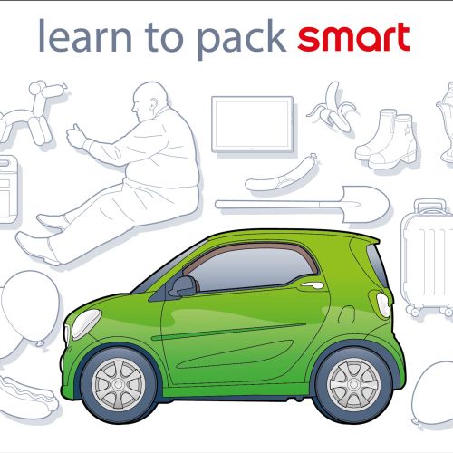 Smart car packing Infographic icon
