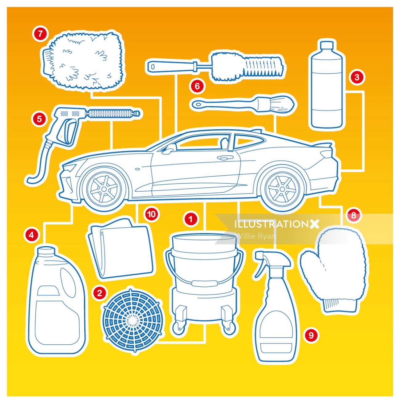 Infographic illustration of Chevrolet Gleam