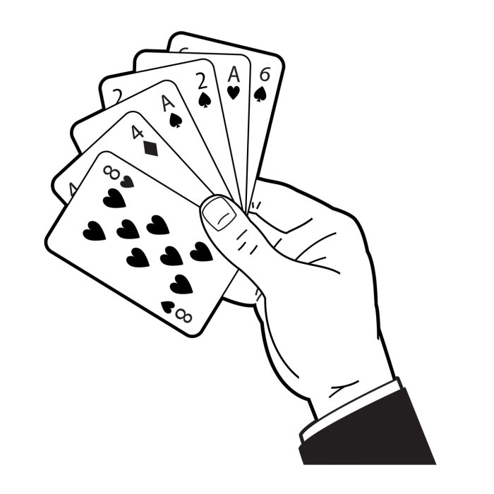Black and white illustration of Magic Hands